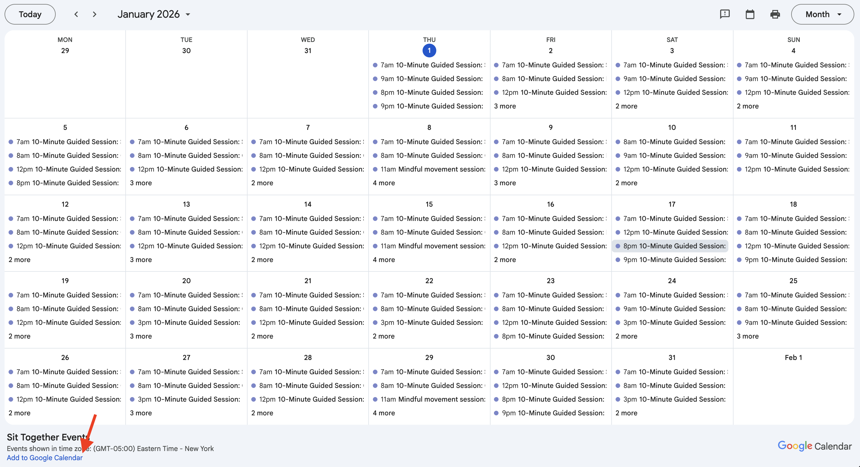 Subscribe to Calendar